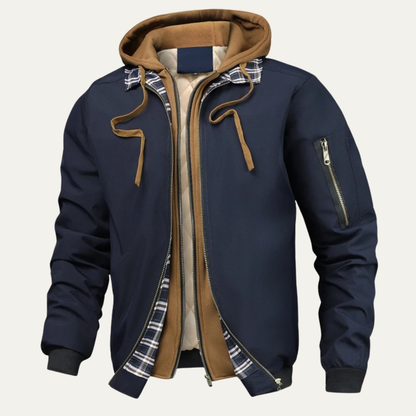 Villasimius Men's Fleece Lined Bomber Jacket