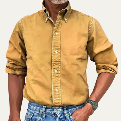 Vercelli Men's Casual Button Down Shirt Solid Color