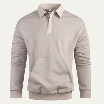Marettimo Men's Cotton Polo Sweater With Pocket - Fashinoza