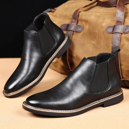 Men's Leather Chelsea Boots Classic Black