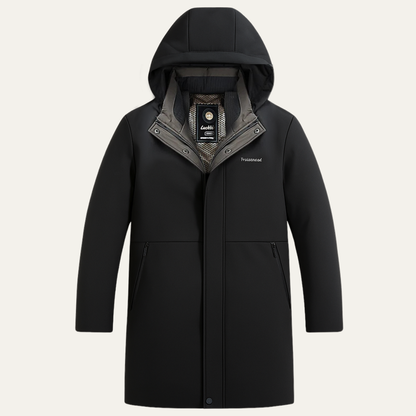 Men's Waterproof Parka Thickened Warm Hooded Coat - Fashinoza