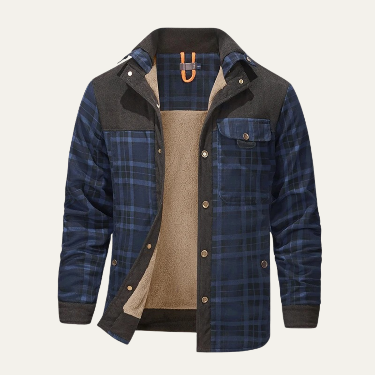 Men's Flannel Jacket Fleece Lined Plaid