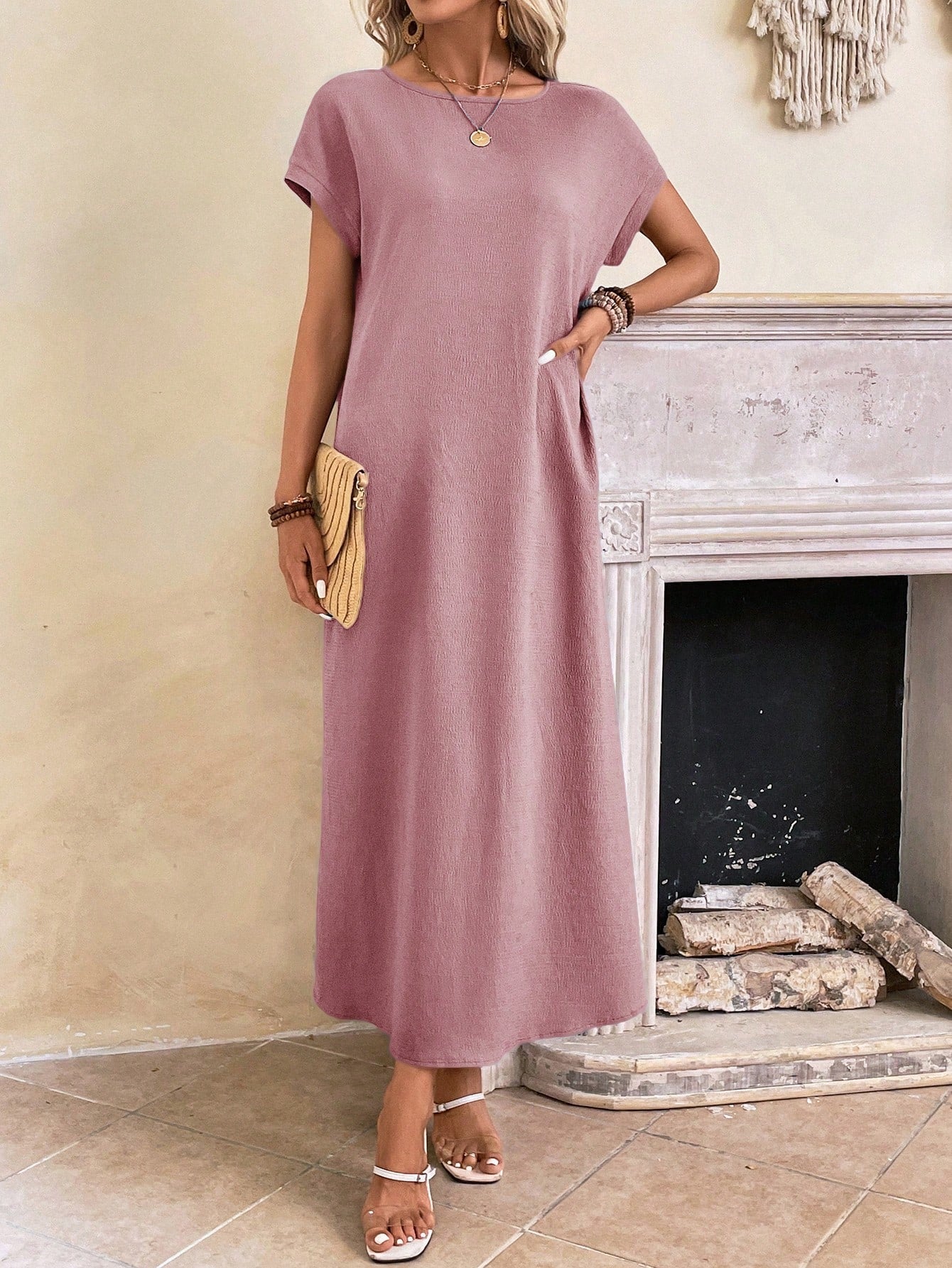 Stella - Casual Batwing Tunic Dress