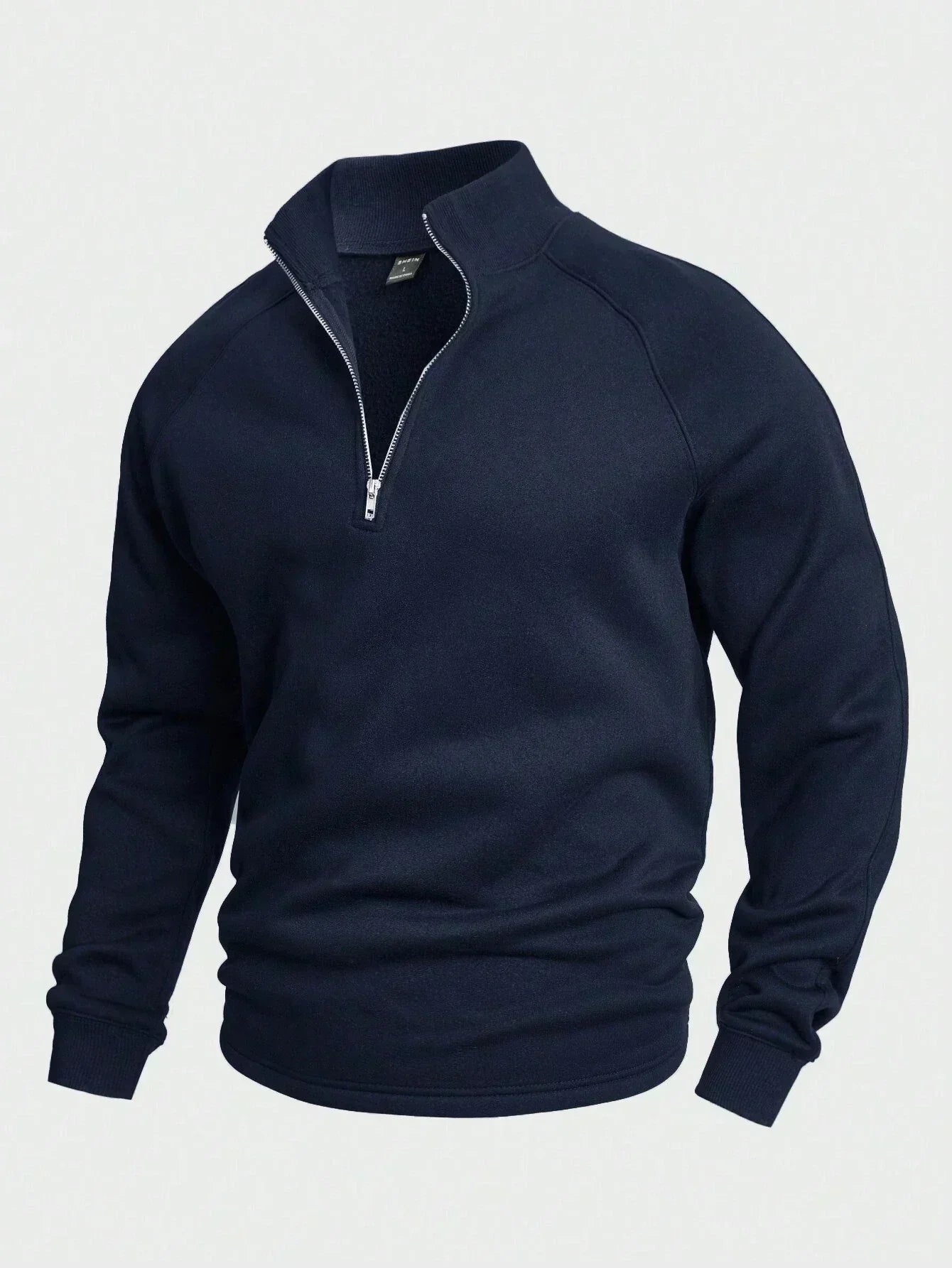 Zip-Collar Knit Pullover