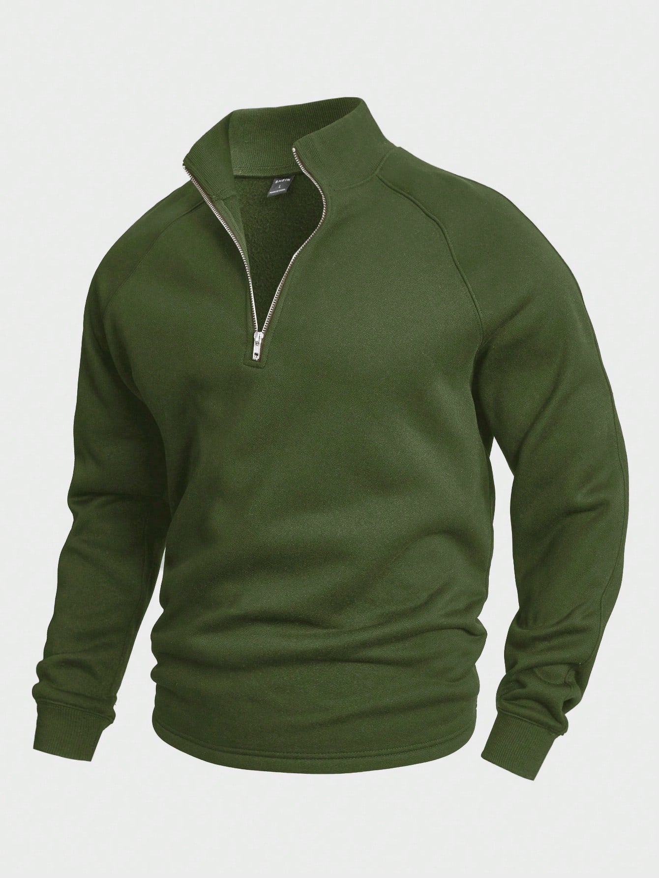 Zip-Collar Knit Pullover