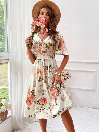 Women's Floral V-Neck Dress
