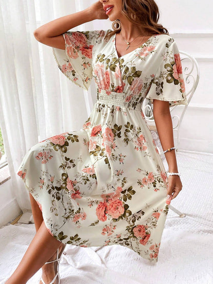 Women's Floral V-Neck Dress