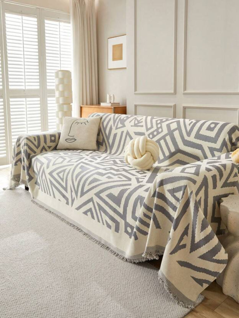 Chenille Sofa Throw Blanket Bohemian Style - Fashinoza