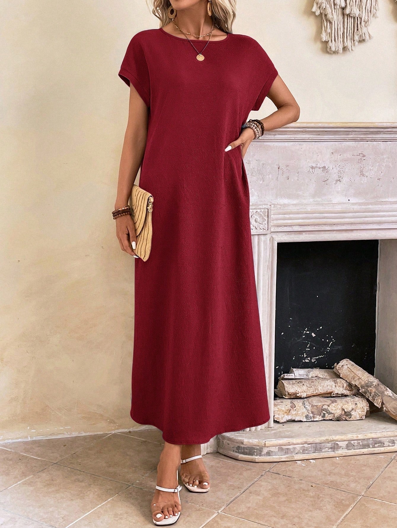 Stella - Casual Batwing Tunic Dress