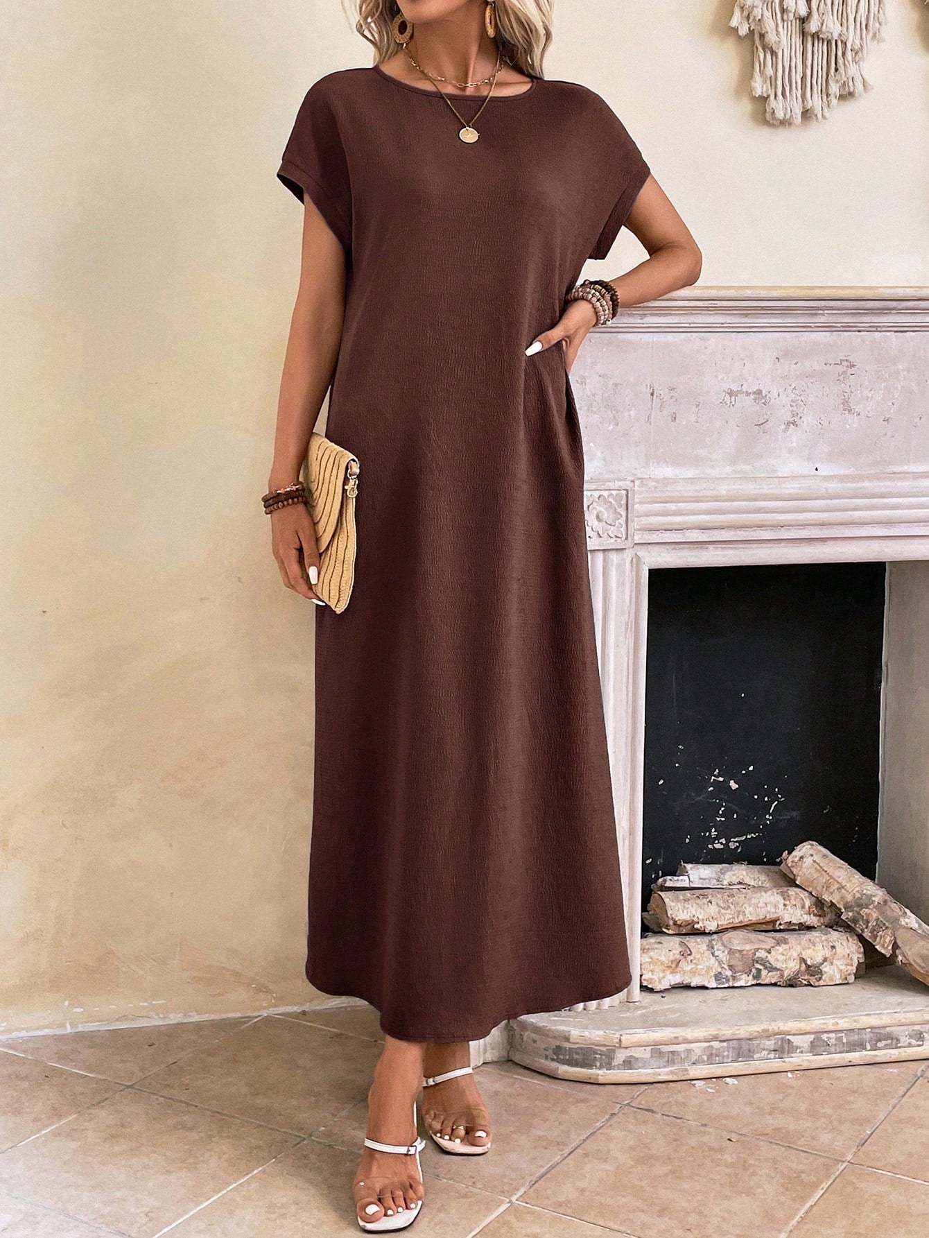 Stella - Casual Batwing Tunic Dress