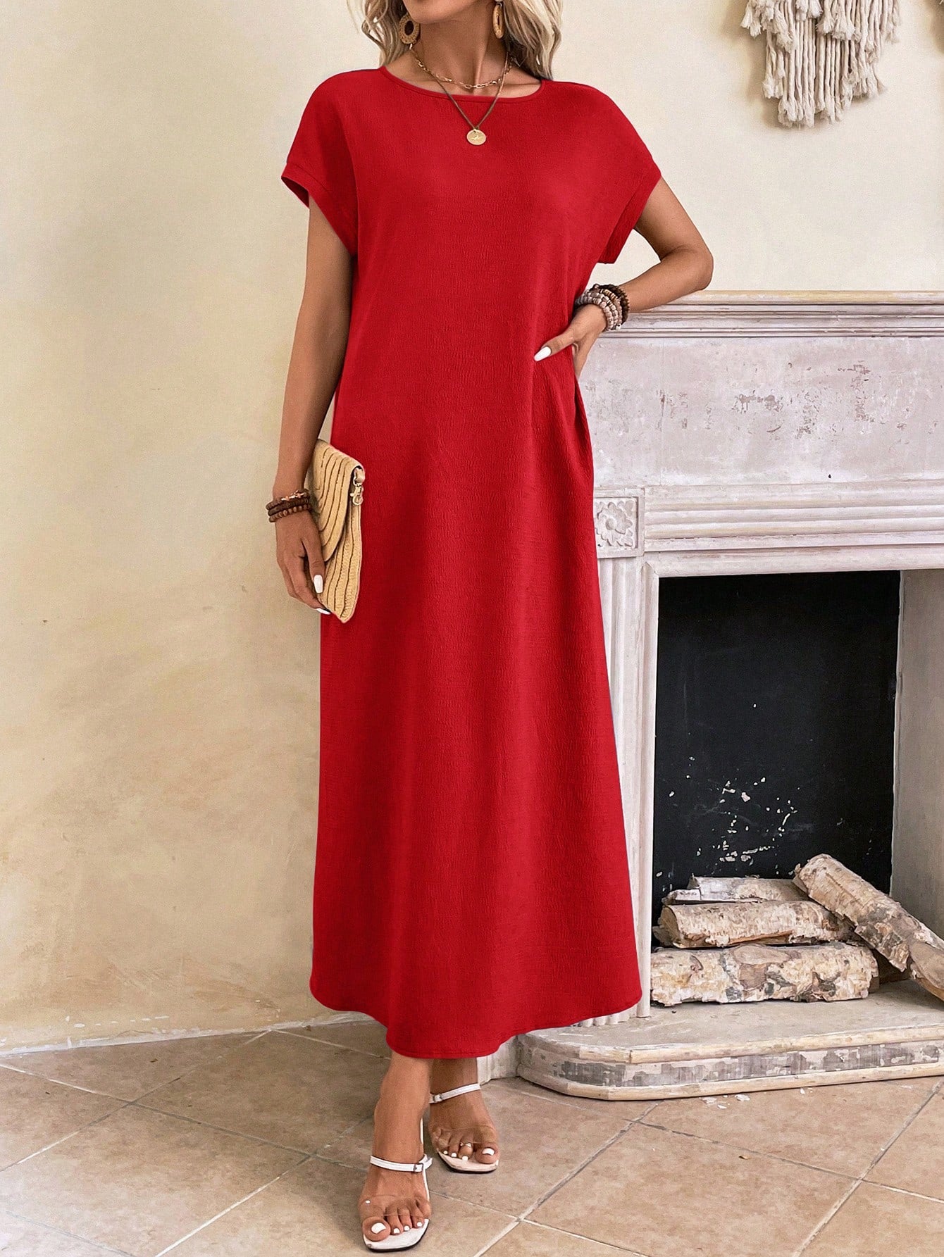 Stella - Casual Batwing Tunic Dress
