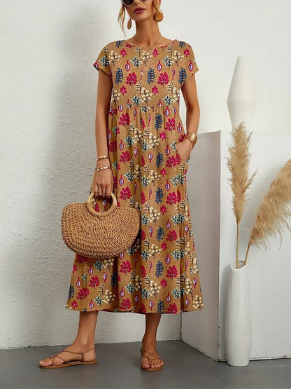 Women's Midi Printed Dress