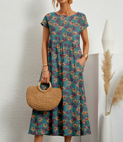 Women's Midi Printed Dress