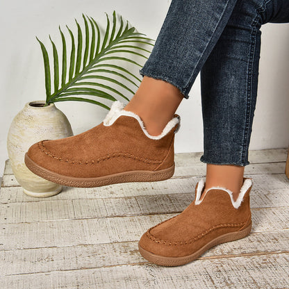 Women's Slip-On Boots Stitch Detail