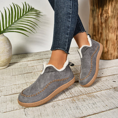 Women's Slip-On Boots Stitch Detail