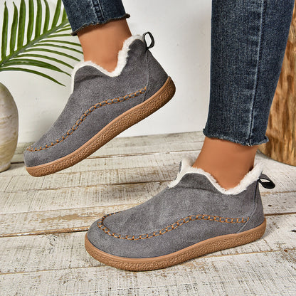 Women's Slip-On Boots Stitch Detail