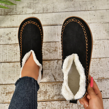 Women's Slip-On Boots Stitch Detail