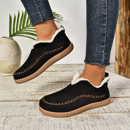 Women's Slip-On Boots Stitch Detail