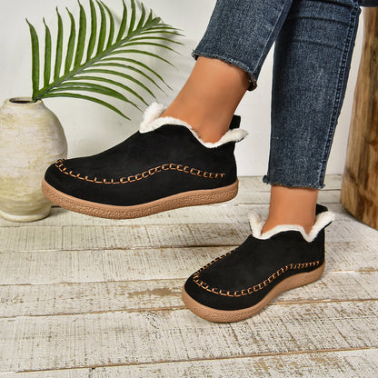 Women's Slip-On Boots Stitch Detail