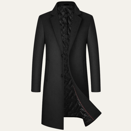 Men's Longline Wool Winter Jacket - Fashinoza