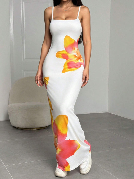 Elegant Floral Print Dress