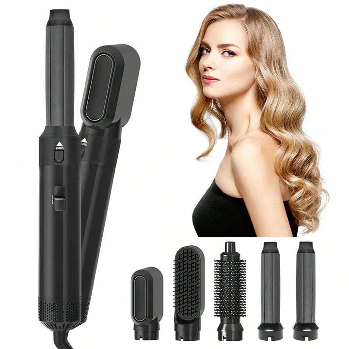 4-In-1 Hair Styler Curler Straightener Brush - Fashinoza