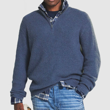 Men's Cashmere Zip Sweater