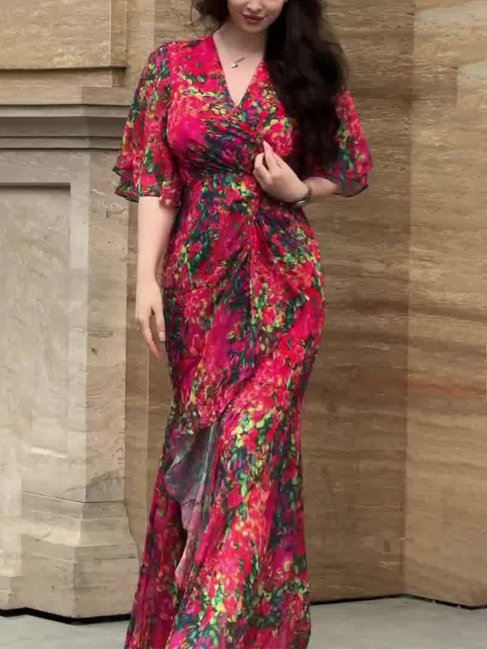 Women's Retro Wrap Dress