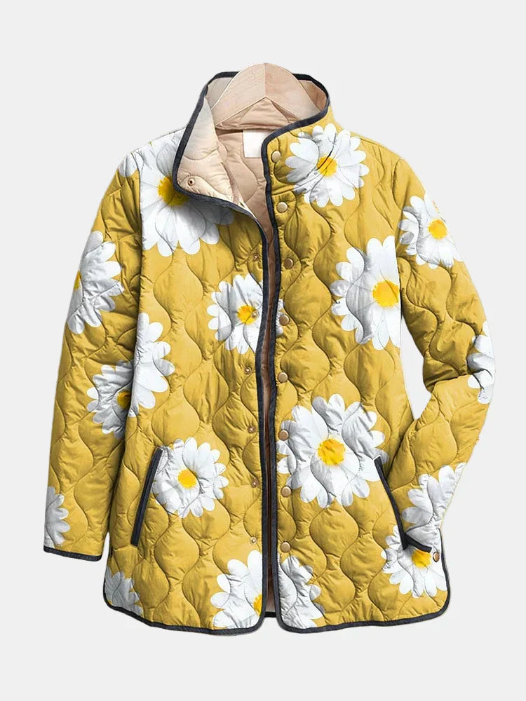 Women's Daisy Pattern Jacket - Fashinoza