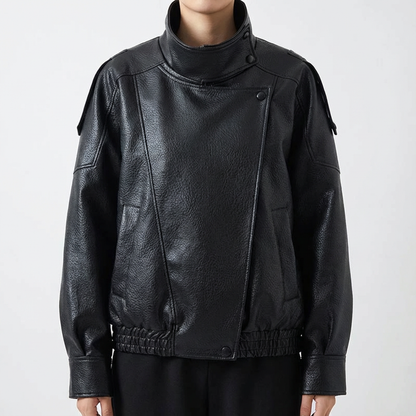 Pebble Leather Jacket - 
Fashinoza