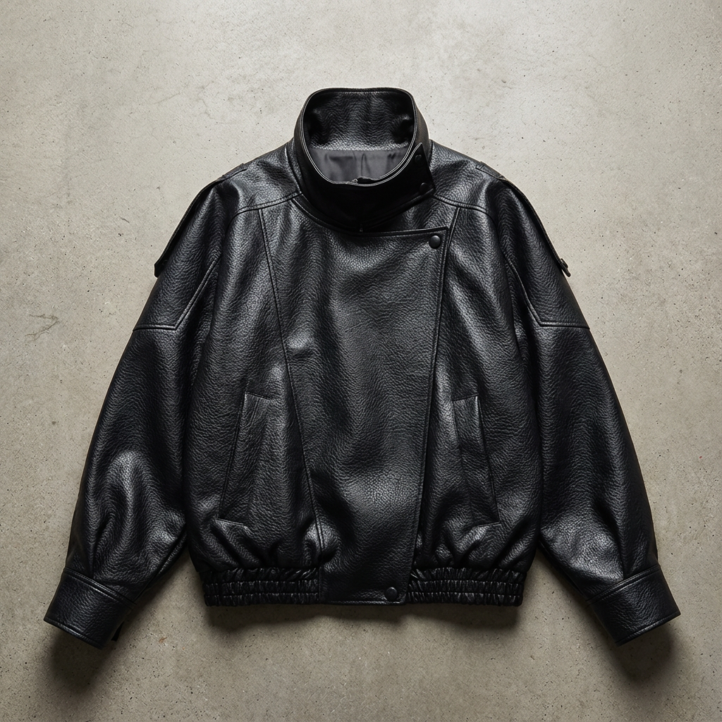 Milan Women's Pebble Leather Jacket - 
Fashinoza