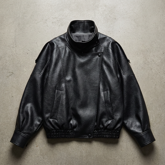 Milan Women's Pebble Leather Jacket - 
Fashinoza