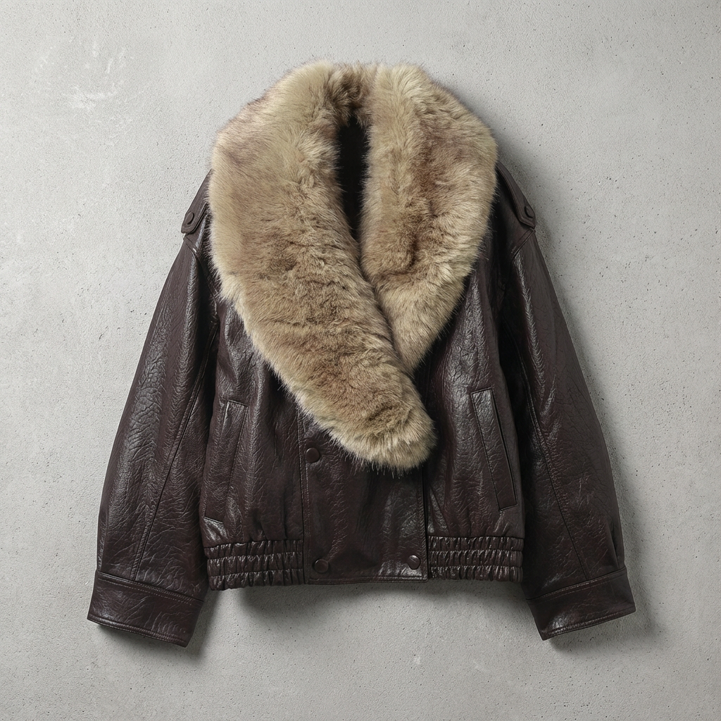 Women's Faux Leather Jacket - 
Fashinoza
