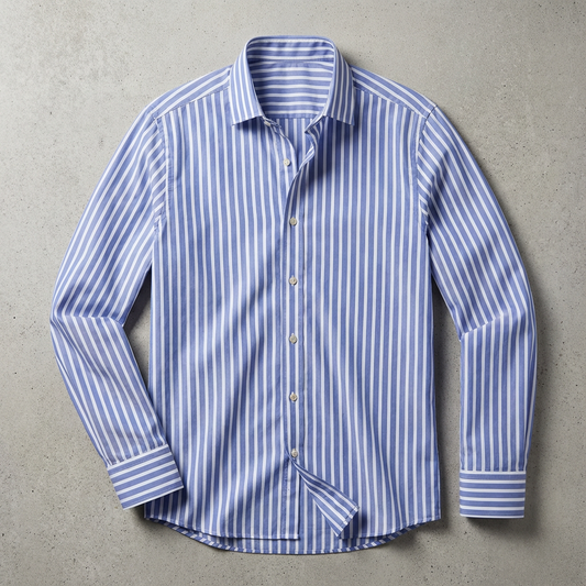 Serafina Men's Striped Dress Shirt - 
Fashinoza