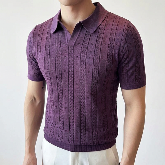 Men's Portofino Polo Shirt Jacquard Knit - 
Fashinoza