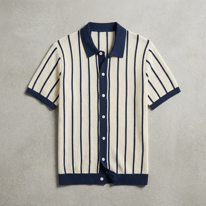 Portofino Men's Striped Polo Shirt Cotton - 
Fashinoza