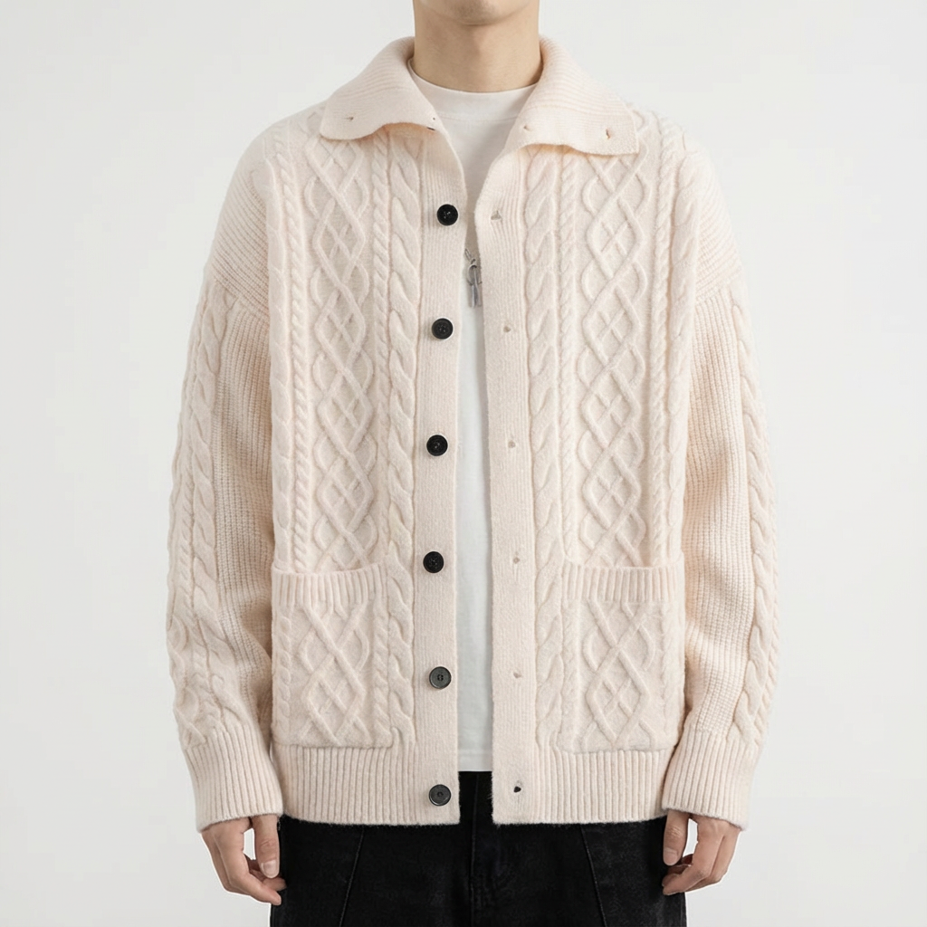 Women's Merino Wool Cardigan - 
Fashinoza