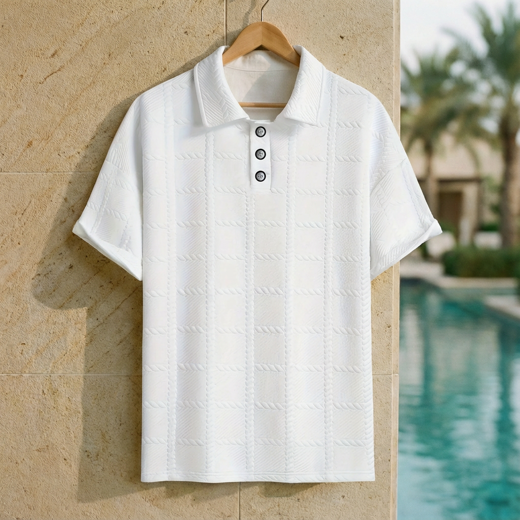 Portofino Men's Check Polo Shirt - 
Fashinoza