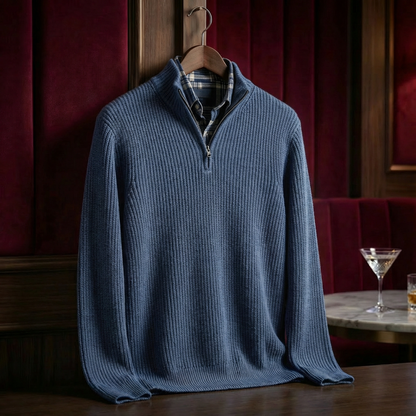 Cotton Knit Sweater Grey - 
Fashinoza