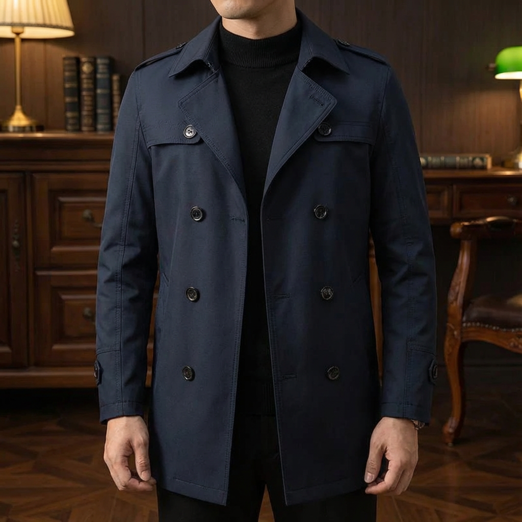 Men's Cotton Overcoat - 
Fashinoza