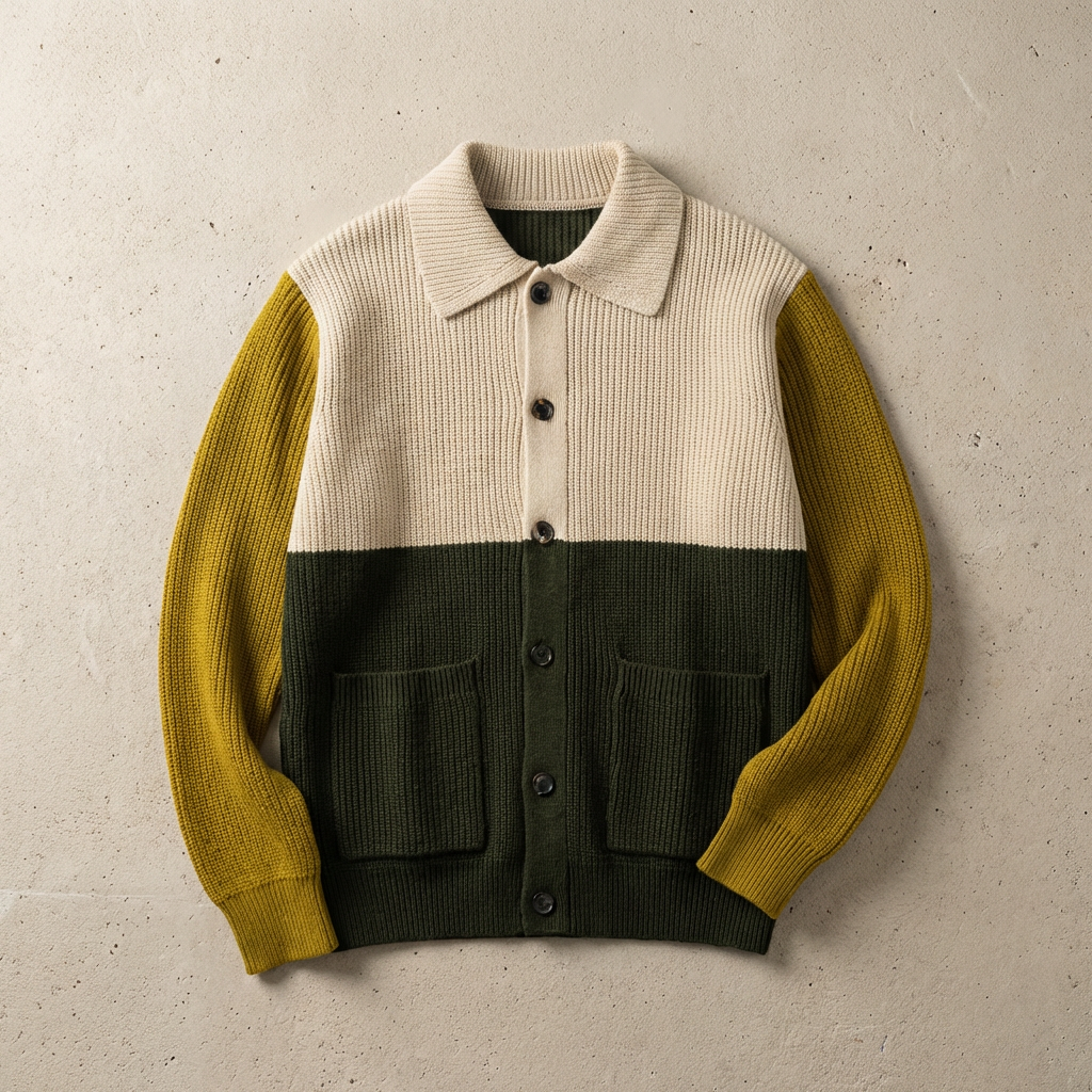 Merino Wool Cardigan Grey - 
Fashinoza