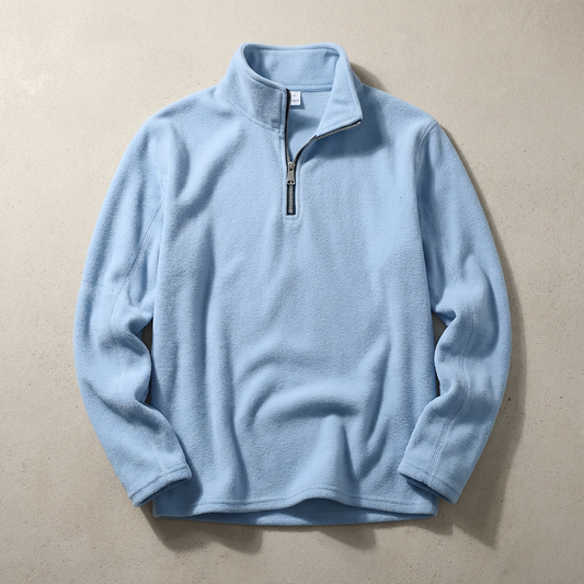 Fleece Lined Quarter Zip Jacket - 
Fashinoza