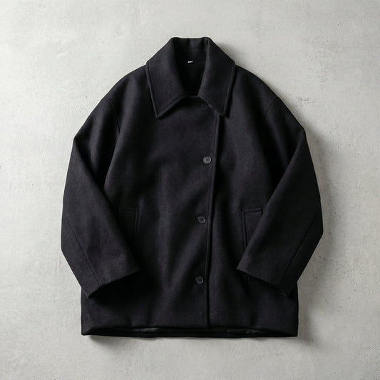 Wool Blend Bomber Jacket - 
Fashinoza