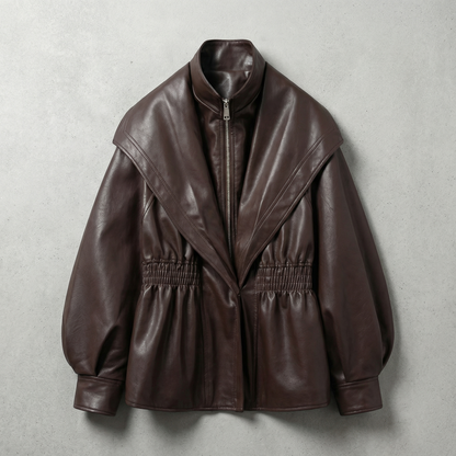 Luxe Leather Jacket - 
Fashinoza