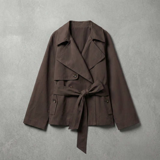 Women's Cotton Trench Coat - 
Fashinoza