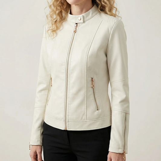 Riviera Men's Leather Biker Jacket - 
Fashinoza
