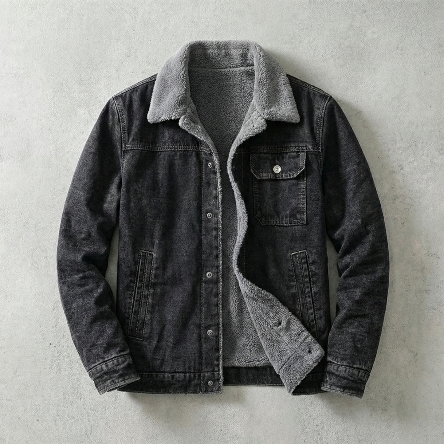 Men's Casual Denim Jacket - 
Fashinoza