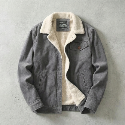 Corduroy Warm Parka Jacket - 
Fashinoza