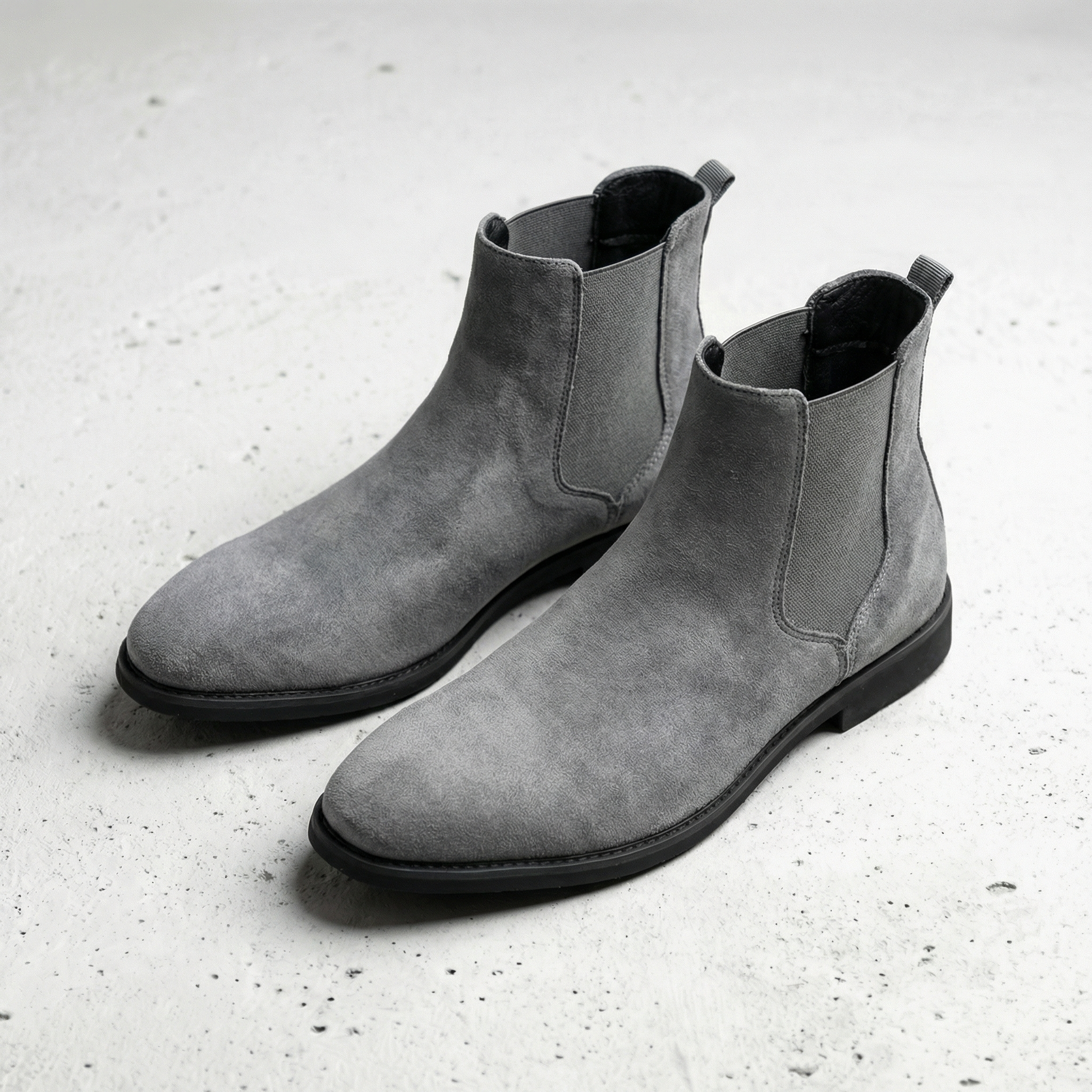 Chelsea Boots Leather Ankle Black - 
Fashinoza