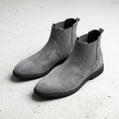 Chelsea Boots Leather Ankle Black - 
Fashinoza